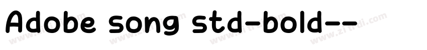 Adobe song std-bold-字体转换